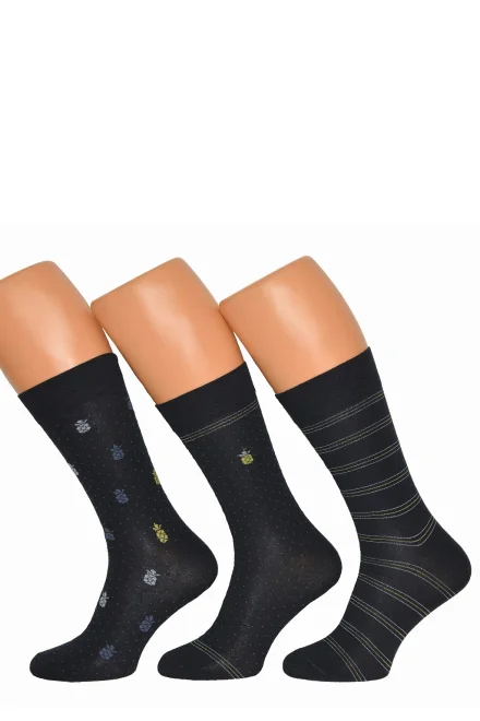 3PACK Pánské ponožky A55 - Tmavě modrá