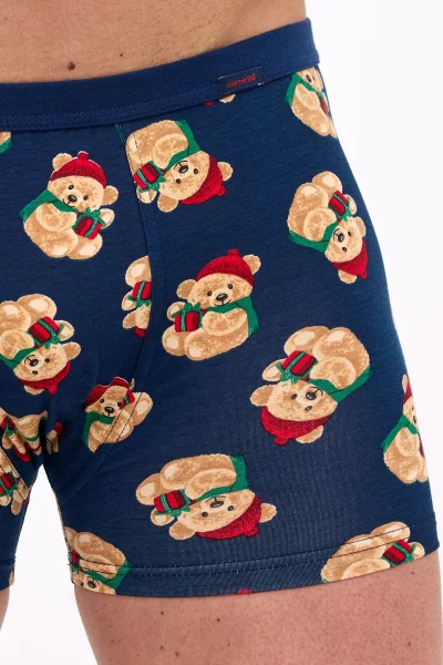 DARBLU Pánský komplet Teddy - ponožky a boxerky - Tmavě modrá