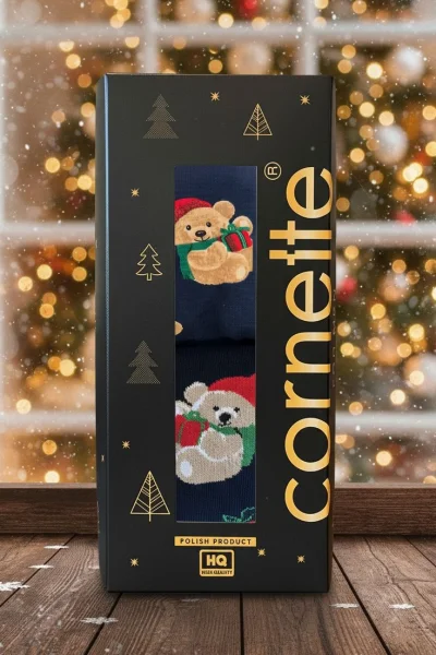 DARBLU Pánský komplet Teddy - ponožky a boxerky - Tmavě modrá