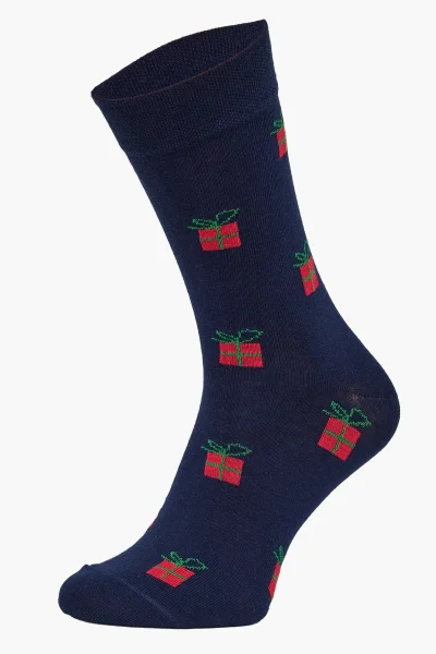 Pánský komplet Gift - ponožky a boxerky - Tmavě modrá