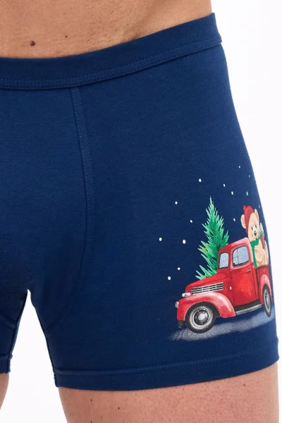 Pánský komplet Gift - ponožky a boxerky - Tmavě modrá