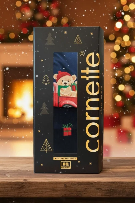 Pánský komplet Gift - ponožky a boxerky - Tmavě modrá