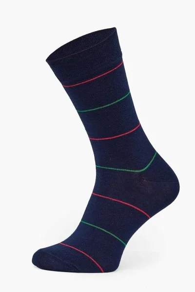 Pánský vánoční komplet 9134/01 - ponožky a boxerky - Tmavě modrá