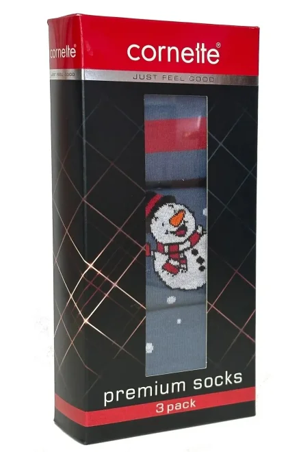 3 PACK ponožky Premium A67 A3 - Modrá