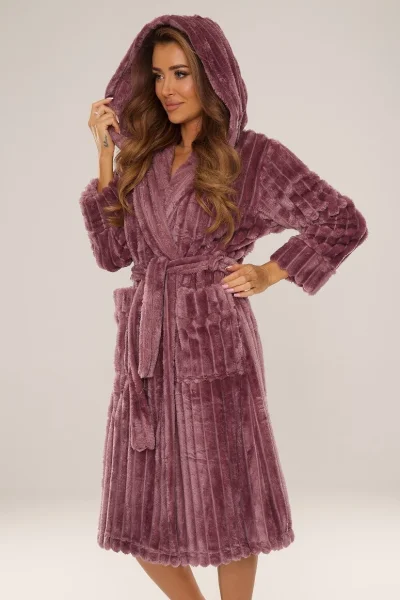 Dámský župan Sutton Midi - Fialová