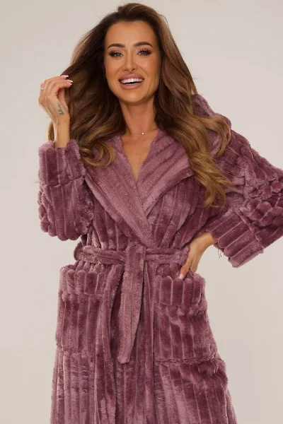 Dámský župan Sutton Midi - Fialová