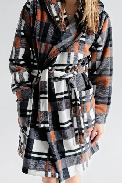 Dámský župan 031 Blanket - Hnědo-šedá