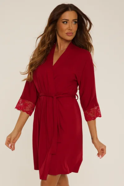 Dámský župan Fanny - viskóza - Bordó