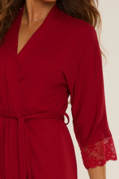 Dámský župan Fanny - viskóza - Bordó