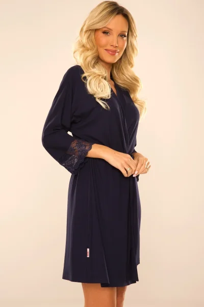 Dámský župan Fanny - viskóza - Tmavě modrá