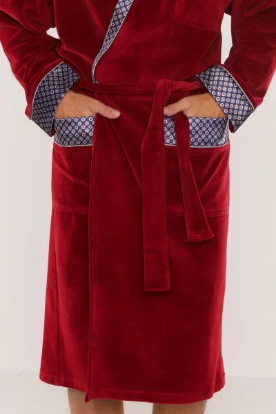 Pánský župan 773 Bonjour - bavlna - Bordó