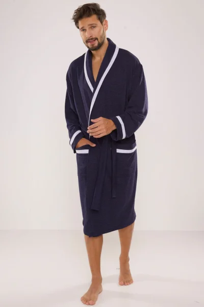 Pánský župan Bruno - Tmavě modrá