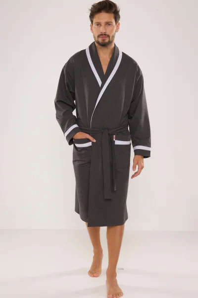 Pánský župan Bruno - Tmavě šedá