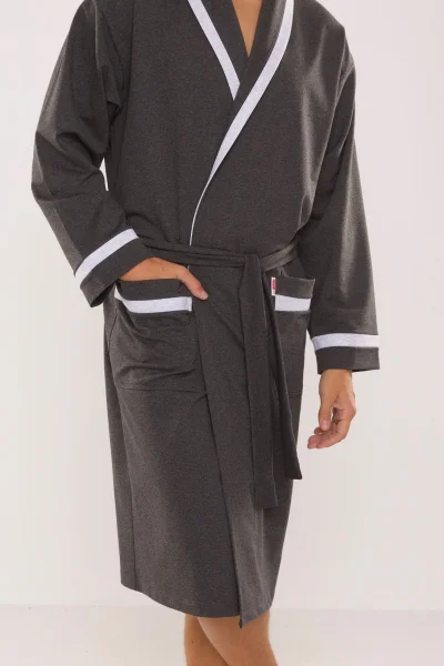 Pánský župan Bruno - Tmavě šedá