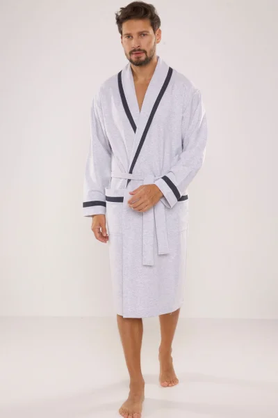 Pánský župan Bruno - Světle šedá