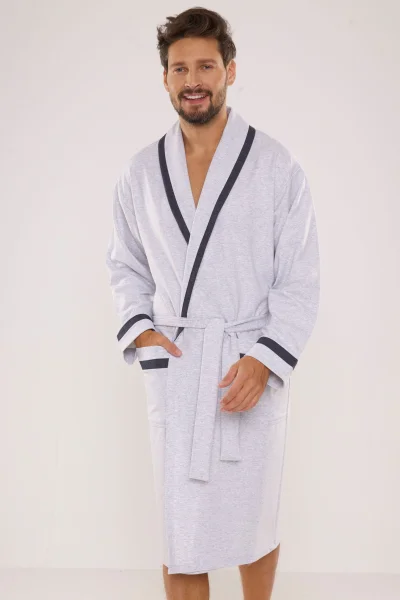 Pánský župan Bruno - Světle šedá