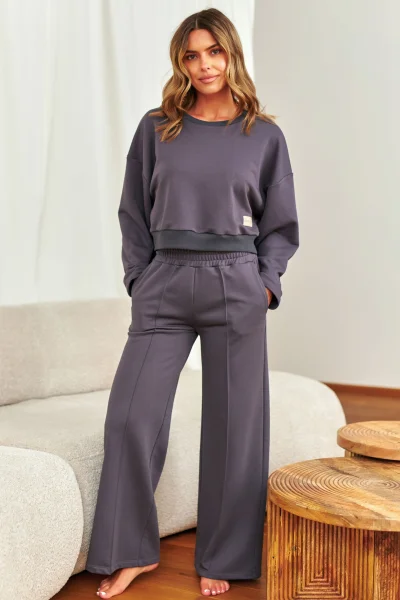 DARGRA Dámská souprava 7360 - bavlna - Tmavě šedá