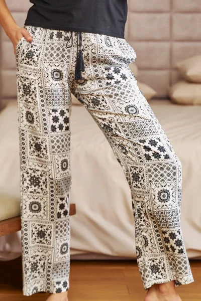 BLAWHI Dámské pyžamo 7255 - viskóza - Černo-bílá