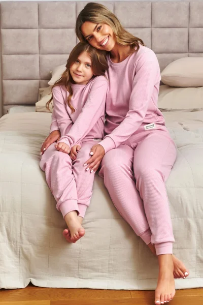 LIGPIN Dámské pyžamo 7349 - bavlna - Světle růžová