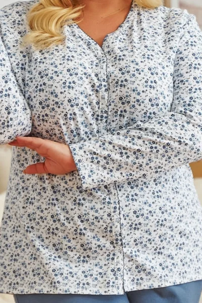 Dámské pyžamo 5282 - bavlna - Modrá