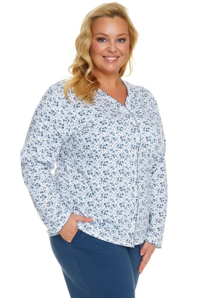 Dámské pyžamo 5282 - bavlna - Modrá