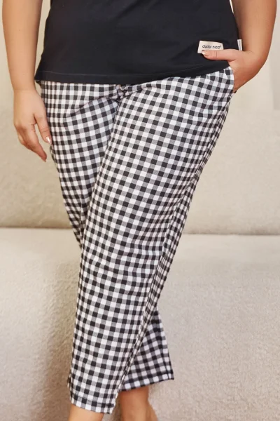 BLA Dámské pyžamo 7267 - 7/8 nohavice - Černá