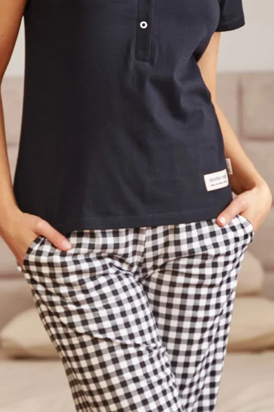 BLA Dámské pyžamo 7267 - 7/8 nohavice - Černá