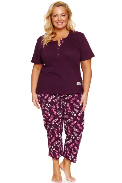 VIO Dámské pyžamo 7267 - 7/8 nohavice - Fialová