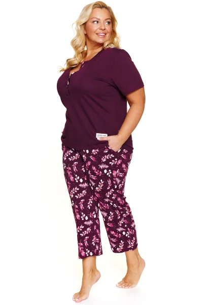 VIO Dámské pyžamo 7267 - 7/8 nohavice - Fialová