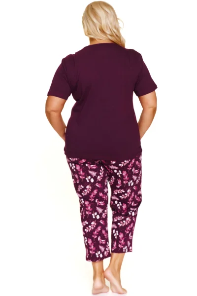 VIO Dámské pyžamo 7267 - 7/8 nohavice - Fialová