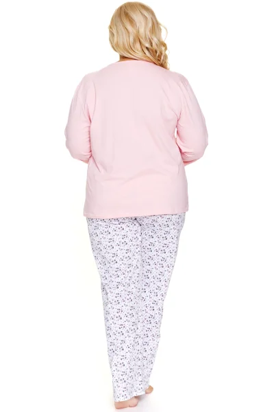 LIGPIN Dámské pyžamo 7324 - bavlna - Světle růžová