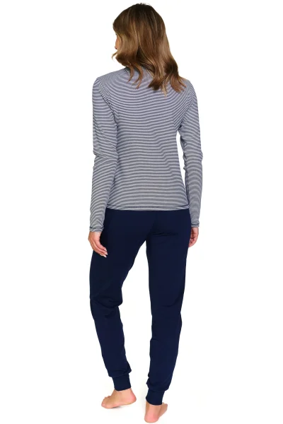 DARBLU Dámské pyžamo 7352 - bavlna - Tmavě modrá