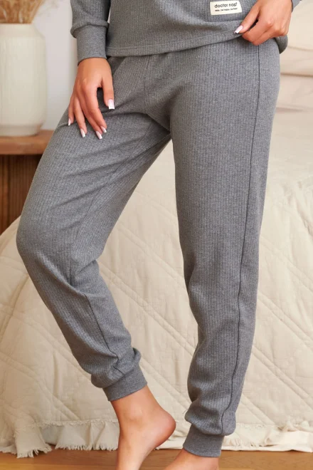 Dámske pyžamo Dark Grey - bavlna - Sivá