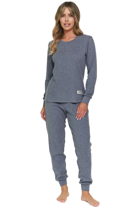 Dámske pyžamo Dark Grey - bavlna - Sivá