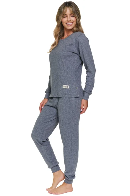 Dámske pyžamo Dark Grey - bavlna - Sivá