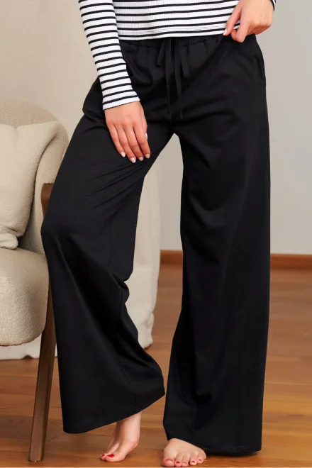 Dámske pyžamo 7538 – bavlna - Čierno-biela