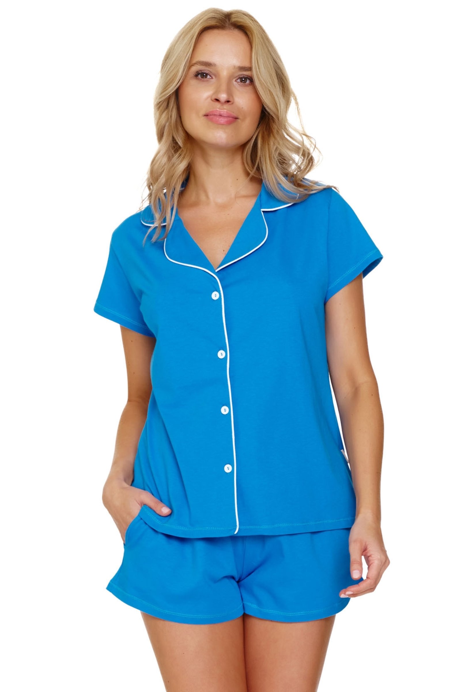 Dámské pyžamo Doctor Nap 4122 - bavlna Modrá XL