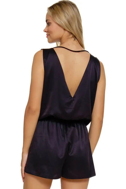 Dámský overal 5300 - satén - Černá