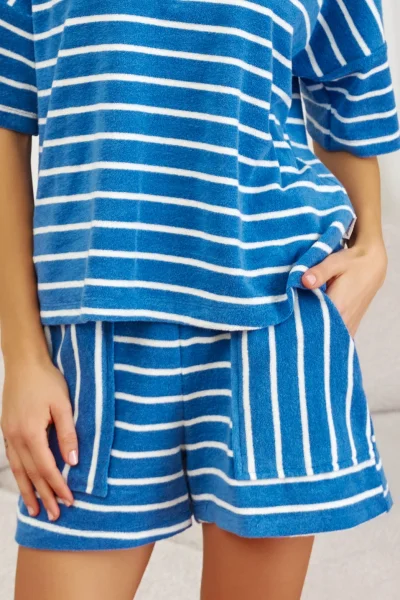 BLU Dámské pyžamo 7226 - bavlna - Modrá