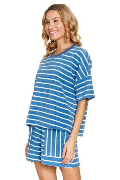 BLU Dámské pyžamo 7226 - bavlna - Modrá