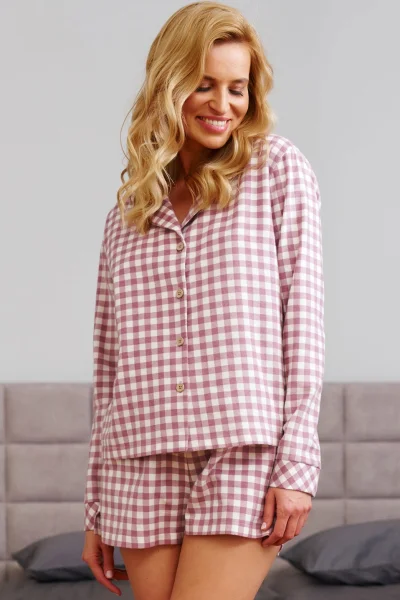 Dámské pyžamo 7301 - bavlna - Růžová