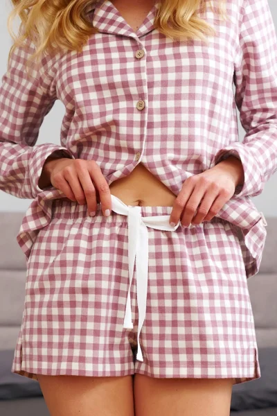 Dámské pyžamo 7301 - bavlna - Růžová