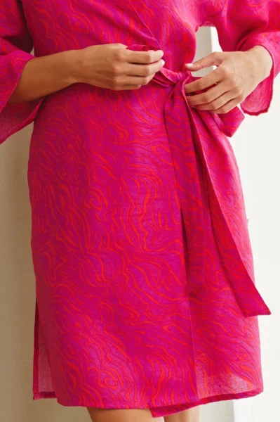 PIN Dámský župan 7169 - viskóza - Růžová