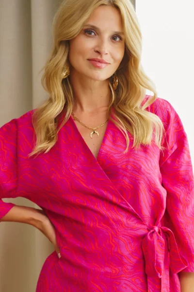 PIN Dámský župan 7169 - viskóza - Růžová