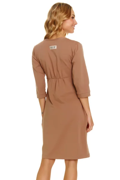 Dámský župan 4243 - bavlna - Světle hnědá