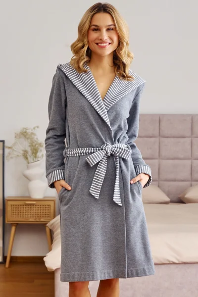 DARGRA Dámský župan 7229 - Tmavě šedá
