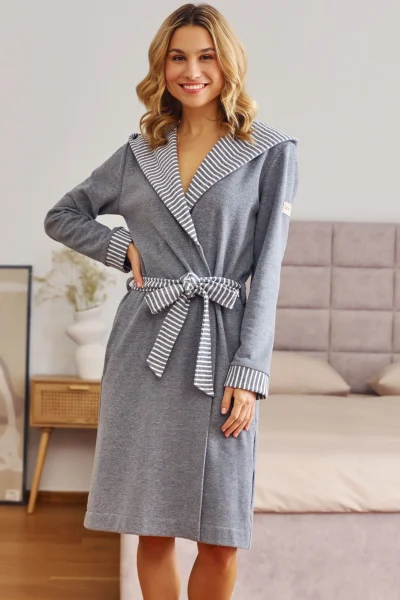 DARGRA Dámský župan 7229 - Tmavě šedá