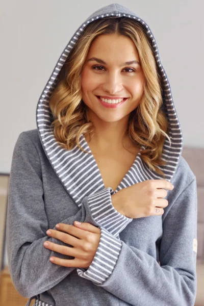 DARGRA Dámský župan 7229 - Tmavě šedá