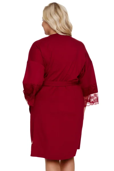 BUR Dámský župan 7261 - bavlna - Vínově-červená