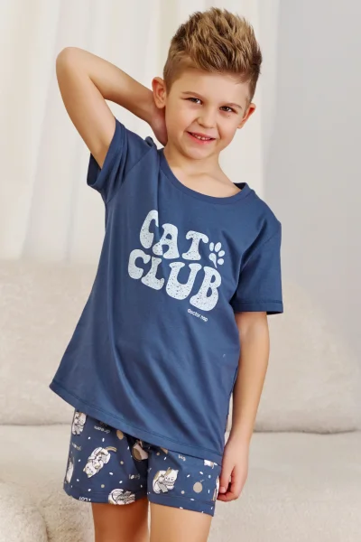 BLU Dětské pyžamo 7205 - bavlna - Modrá